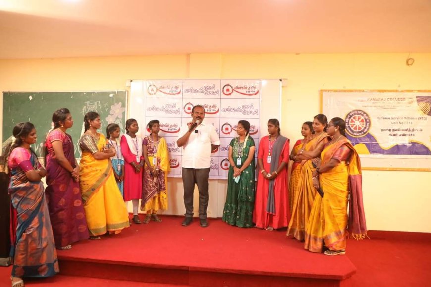 மகளிர் தின விழாவை முன்னிட்டு எங்கள் ஊர் எங்கள் மேயர் நிகழ்ச்சியில் மேயர் ஜெகன் பெரியசாமி கலந்து கொண்டு மாணவியரிடம் கலந்துரையாடினார்.