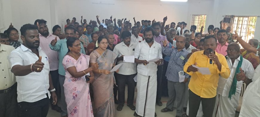 ஓட்டப்பிடாரத்தில் போதைப் பொருட்கள் இல்லாத தமிழ்நாடு உறுதிமொழி - யூனியன் சேர்மன் ரமேஷ் தலைமையில் ஏற்பு.