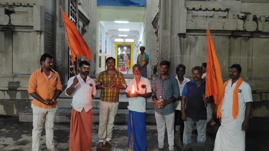 பங்களாதேஷ் கலவரத்தில் உயிரிழந்த ஹிந்துக்களுக்கு மோட்சம் கிடைக்க வேண்டி கோவில்பட்டி செண்பகவள்ளி அம்மன் கோவிலில் மோட்ச தீபம் ஏற்றி இந்து முன்னணியினர் பிரார்த்தனை...!
