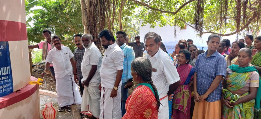 அயிரவன்பட்டியில் தரைதள நீர்த்தேக்கத் தொட்டி திறப்பு விழா - ஒட்டப்பிடாரம் சட்டமன்ற உறுப்பினர் எம் சி.சண்முகையா மக்கள் பயன்பாட்டிற்கு திறந்து வைத்தார்.